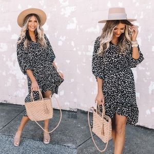 Umgee Hi Low Midi Dress Black